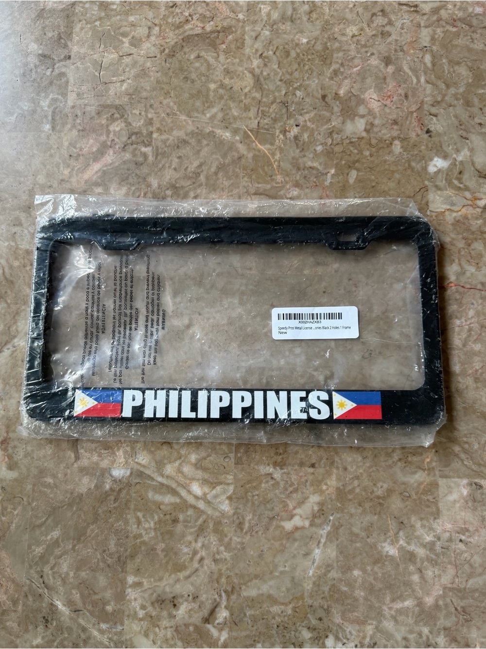 Metal License Plate Frame Philippines Filipinos Flag Black Country Metal Tag Hol